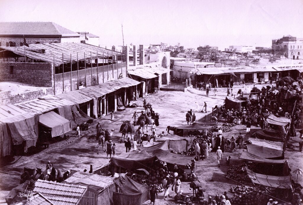 Félix Bonfils (1831–1885), Place du Marché à Jaffa — Félix Bonfils & Cie, circa 1870s